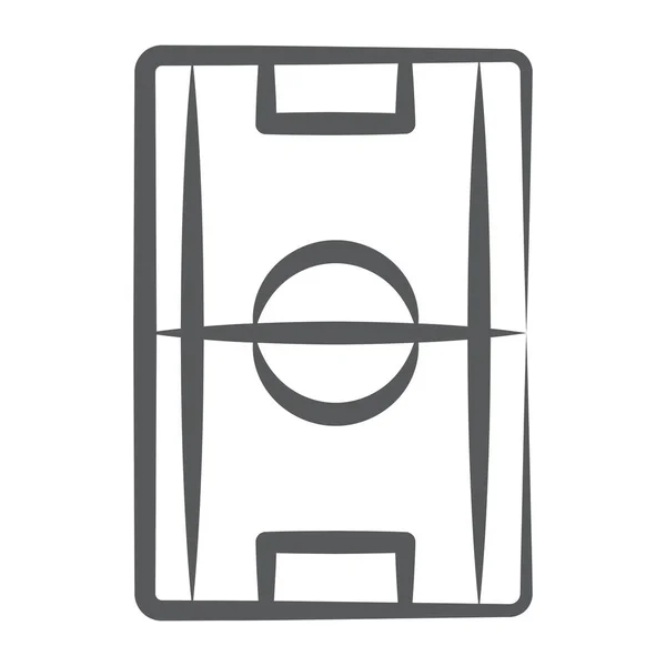 Ein Spielplatz Für Spiel Fußballplatz Bunte Linie Icon Design — Stockvektor