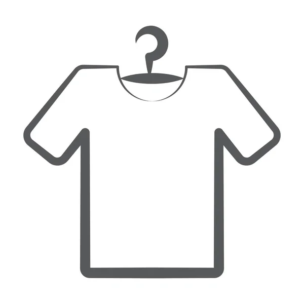 Hangend Clean Shirt Lijn Ontwerp — Stockvector