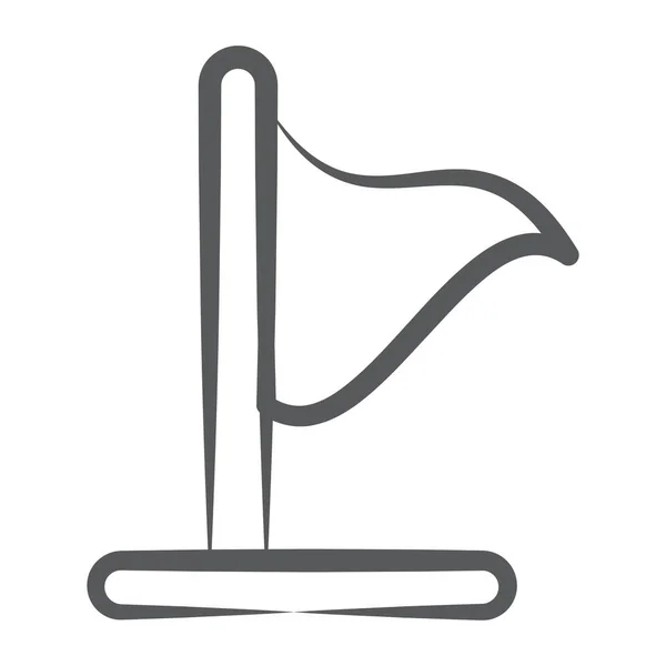 Ícone Bandeira Estilo Moderno Vetor Linha —  Vetores de Stock