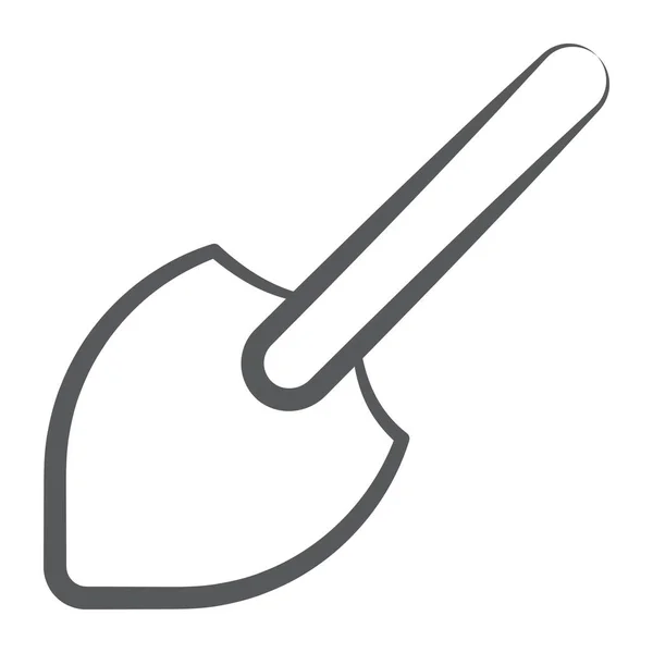 Инструмент Лопаты Стиль Линии Иконки Лопаты — стоковый вектор