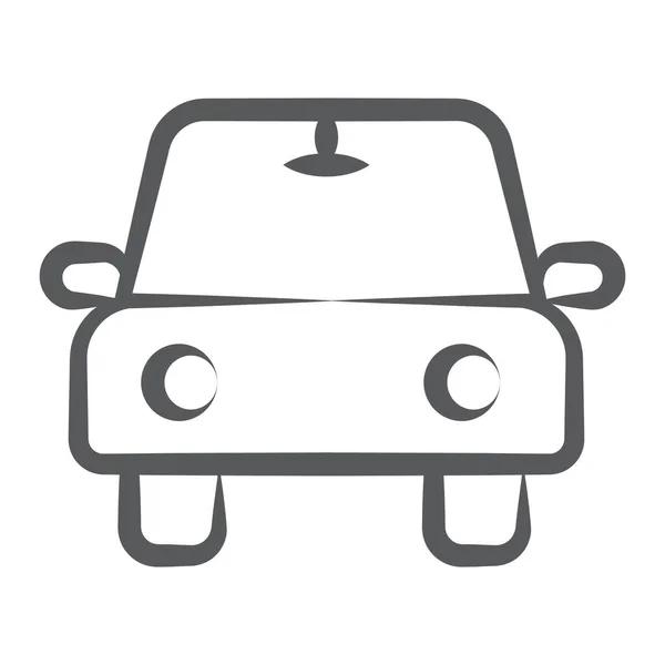 Private Transport Vehicle Car Icon Line Vector — Stock Vector