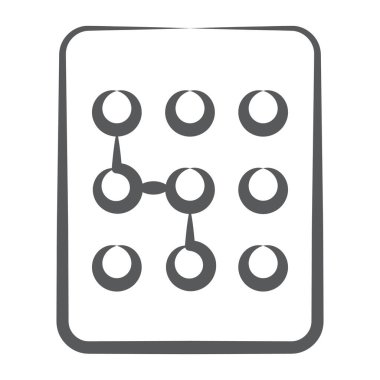 Desen kilidi simgesi, parola doğrusal vektörünü kaydet 