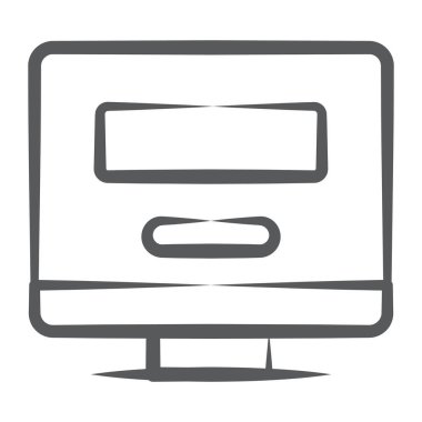 Sistem giriş ve düzenlenebilir satır vektörünün modaya uygun simgesi 