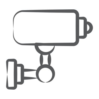 Güvenlik kamerası simgesi, kameranın doğrusal vektörü 