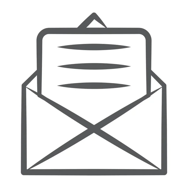 Επεξεργάσιμο Εικονίδιο Γραμμής Του Ανοιχτού Φακέλου Email — Διανυσματικό Αρχείο