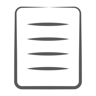 Alışveriş listesinin doğrusal simgesi, satın alınacak şeyler