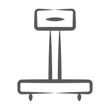 Ağırlık ölçeği simgesinin fırça darbesi tasarımı