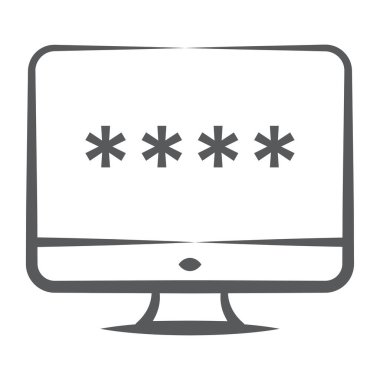 Modern biçim vektöründe parola erişim simgesi 