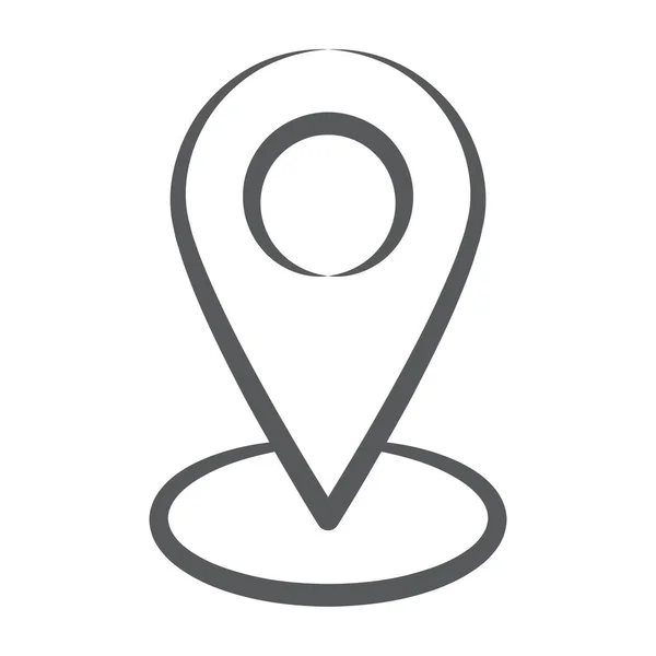 Icono Marcador Mapa Estilo Pincelada Vector Puntero Ubicación — Vector de stock