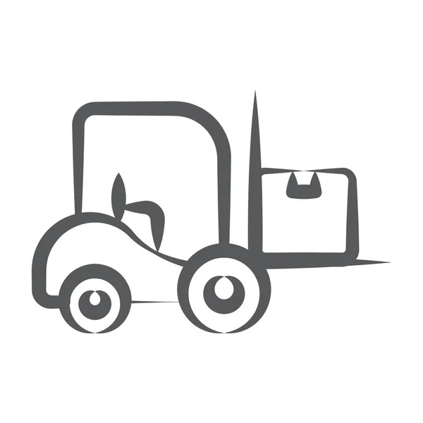Bedniトラックアイコンの編集可能なベクトルデザイン — ストックベクタ
