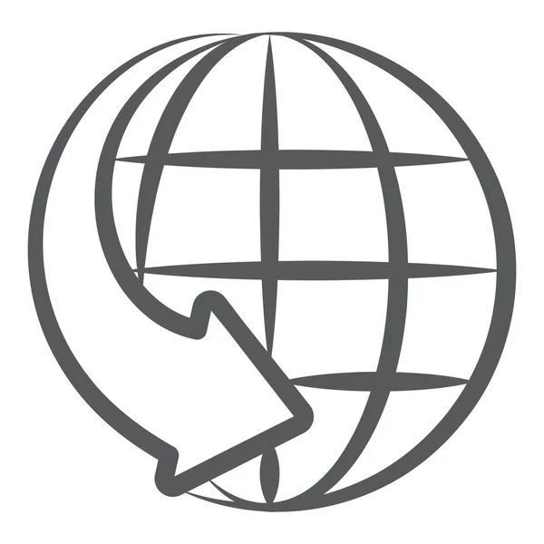 Стрілка Всьому Світу Концепція Глобуса Всьому Світу Значок — стоковий вектор