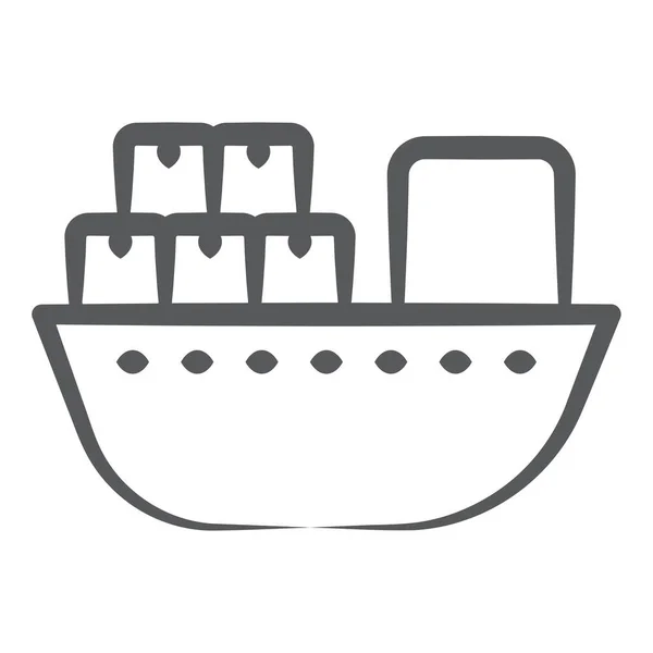 水工芸品 海上輸送のコンセプトアイコンによる出荷 — ストックベクタ