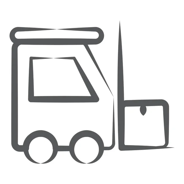 Іконка Вантажівки Складського Навантажувача Модному Дизайні Вектор Вантажівки Bendi — стоковий вектор