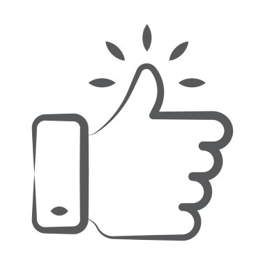 Başparmağın doğrusal tasarımı, takdir kavramı simgesi