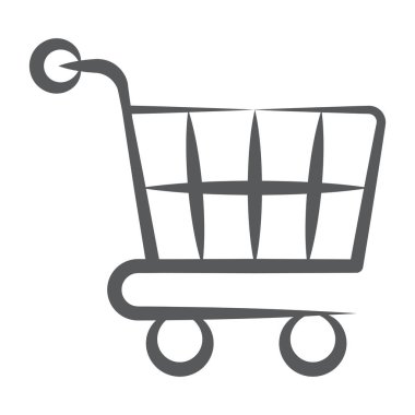 Alışveriş arabası simgesinin modern tasarımı