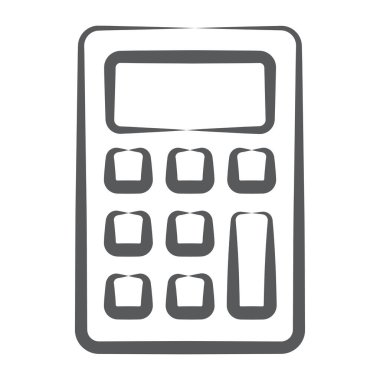 Hesap makinesi simgesi tasarımı, engereğin satır vektörü 