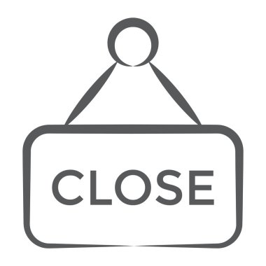 Mağaza kapatma simgesinin düzenlenebilir vektör tasarımı