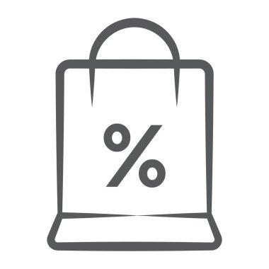 Büyük alışveriş simgesi, düzenlenebilir vektör 