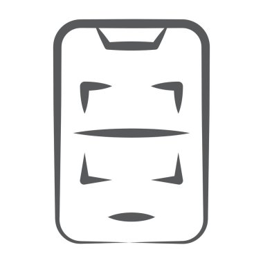 Satır biçiminde mobil tarama için bir simge tasarımı 