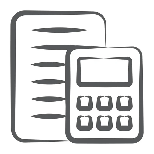 Kalkulator Listy Kontrolnej Ikona Księgowości Budżetowej — Wektor stockowy
