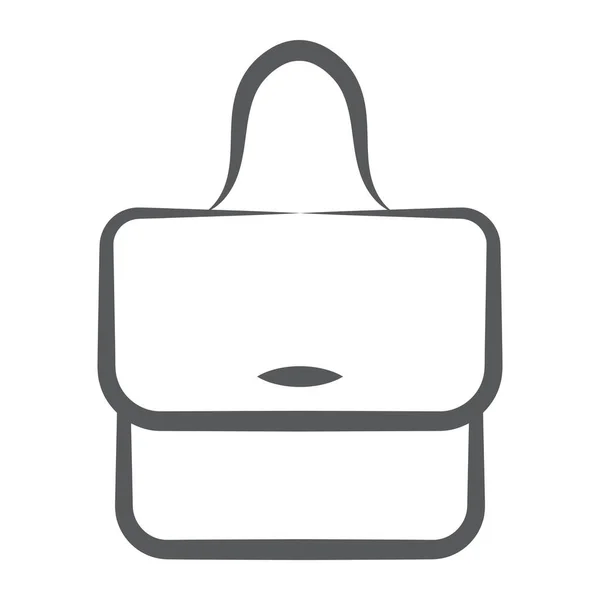 Handtasche Bürotaschen Ikone Pinselstrich Stil — Stockvektor