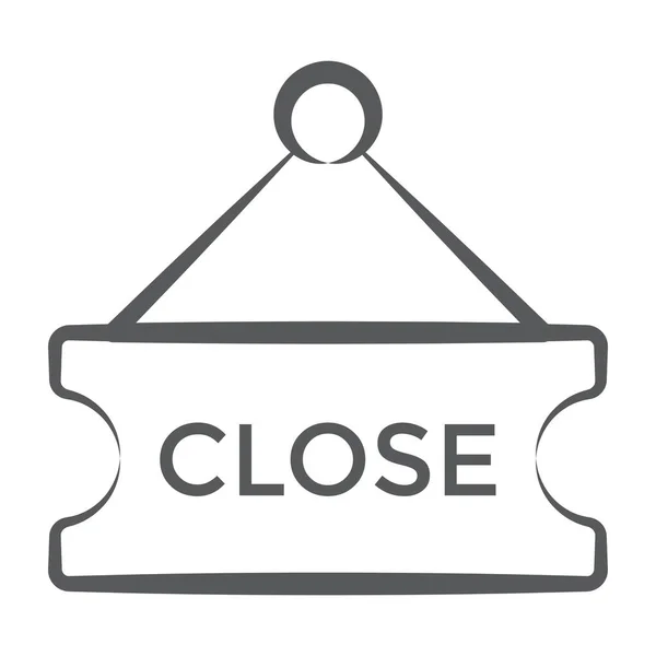 Szerkeszthető Vektor Tervezése Shop Close Board Ikon — Stock Vector