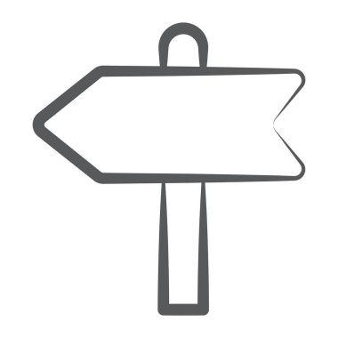 Rehber posta vektör biçimi, işaret iletisi doğrusal simgesi 