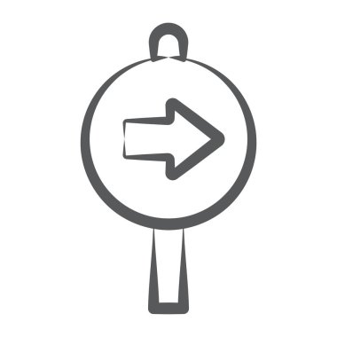 Yol yönü simge biçimi, parmak posta vektörü 