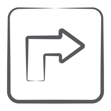 Dönüş konsepti, yön oku vektör biçimi