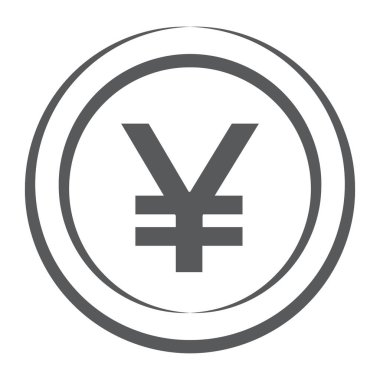 Düzenlenebilir biçimdeki Yen para simgesi, doğrusal vektör 