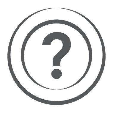 Soru işaretinin doğrusal vektörü, düzenlenebilir simge 