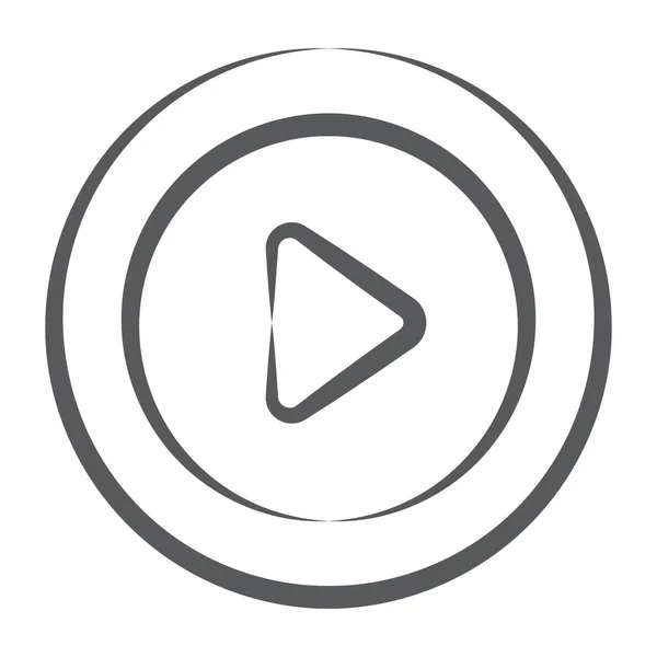 Ikona Odtwarzania Wideo Edytowalnym Stylu Przycisk Multimedialny — Wektor stockowy