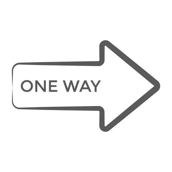 One Way Forward Arrow Direction Arrow Linear Vector — Stock Vector
