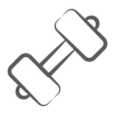Modern doğrusal biçimdeki Dumbbell simgesi, uygunluk aksesuarı 