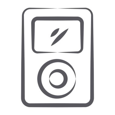 Temel A taşınabilir Gameboy vektörü, el çizimi simgesi 