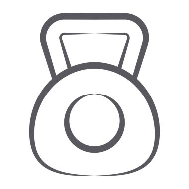Modern satır biçiminde bir kettlebell simgesi 