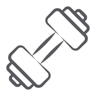 Fitness dambıl simgesi modern stil, fitness aksesuarı 