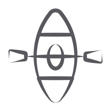 Yelkenli teknesi simgesi stili, vektör içinde su aracı 