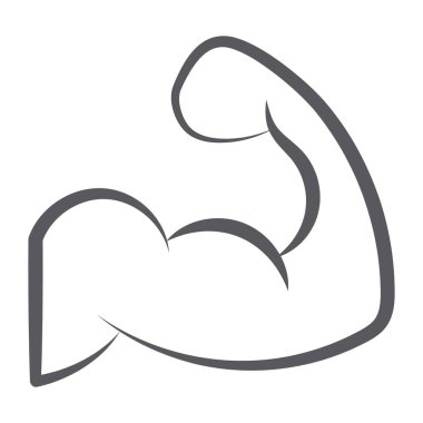 Kas simgesi tasarımı, kaslı kol 