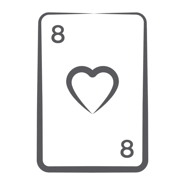 Design Von Pokerkarten Symbolen Kartenspiel Vektor Design Von Glücksspielen — Stockvektor