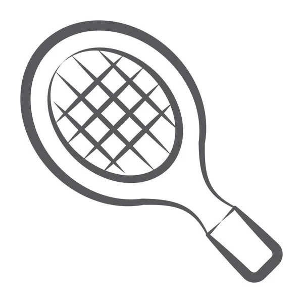 Racket Vector Style Editable Stroke Olympic Game Accessory — 스톡 벡터