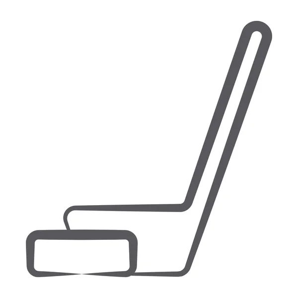 Vektor Des Eishockeys Modernen Zeichenstil Editierbarer Strich — Stockvektor