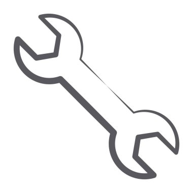 Anahtar simgesi, mekanik aracın doğrusal vektör tasarımı 