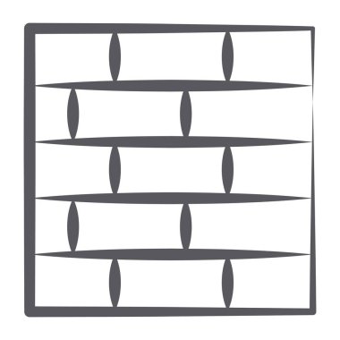 Tuğla duvar simgesinin düzenlenebilir satır tasarımı