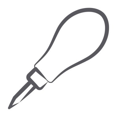 Satır tasarımında bir çizik awl simgesi tasarımı 