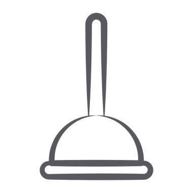 Banyo pompa vektörünün çizgi simgesi 