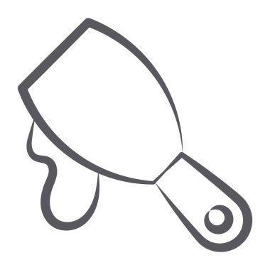 Bir kazı aracı simgesi, tuğla mala dizaynı  