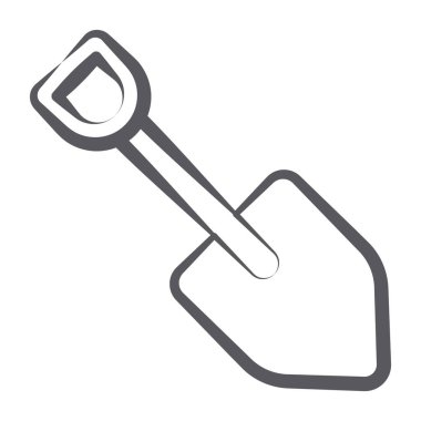 Sert bir bıçak spreyleme aracı, kürek simgesinin çizgi biçimi