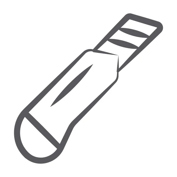 Відкидне Лезо Різання Паперу Значок Ножа — стоковий вектор