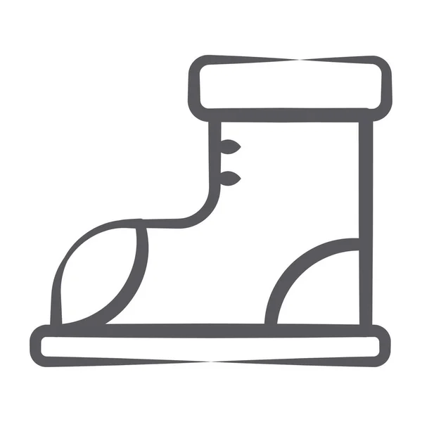 Diseño Línea Moda Del Icono Del Zapato Del Tobillo — Vector de stock